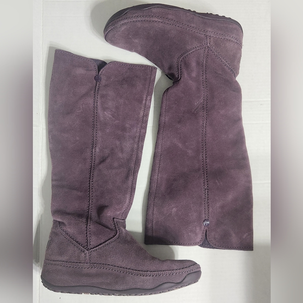 Fitflop Purple Suede Knee-High Boots